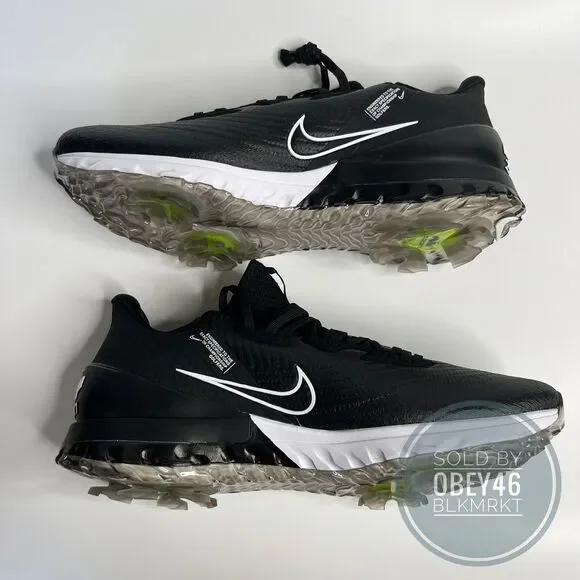 Nike Air Zoom Infinity Tour Flyknit Black White Golf Shoes CT0540-077 Sz 9.5